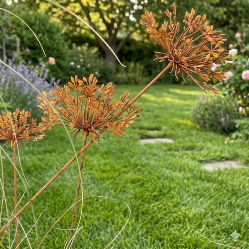Édeskömény - Rozsdás fém virág