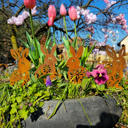 Virágos nyuszi szett (4db)