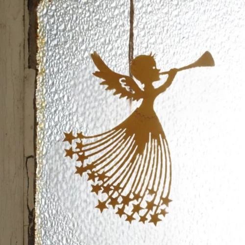 Rozsdás Trombitás Angyal, akasztós