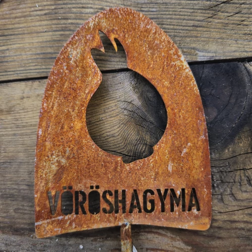 Vöröshagyma -Veteményes jelölőtábla