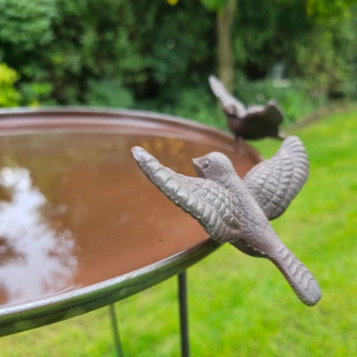 Énekes madáritató lencse, két madárral - 46cm ( Láb nélkül)